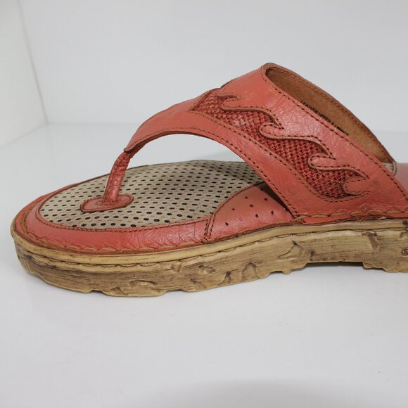 Double H Boots Womens Size 8 Slide Sandals Rose Western Style Leather DH585 - Picture 5 of 16